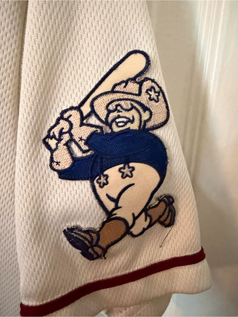 Rough Riders Vintage-Style Baseball Jersey in Cream and Maroon - Picture 2 of 4